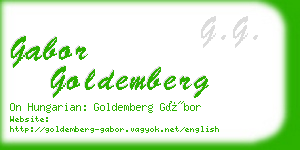 gabor goldemberg business card